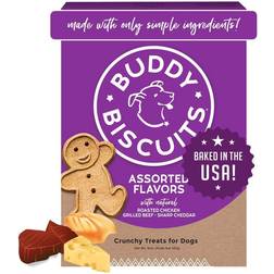 Buddy Biscuits Buddy Biscuits Crunchy Assorted Flavors with Beef, Chicken Cheese Biscuit