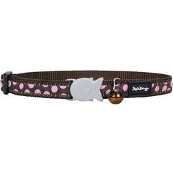 Red Dingo Cat Collar Pink Dots on