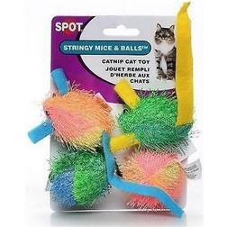 Spot Cat Stringy Mice Ball 4 Pack