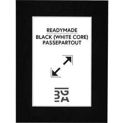 Passepartout Sort (Hvid kerne) 15x20 cm (9x14) Ramme