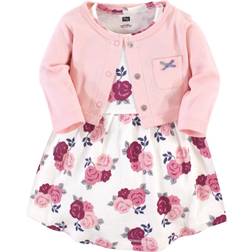 Hudson Baby Dress &Cardigan - Blush Floral