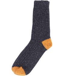 Barbour Houghton Socks Charcoal/Ochre