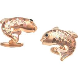 Jan Leslie Sterling Silver & Mother-of-Pearl Koi Fish Cufflinks