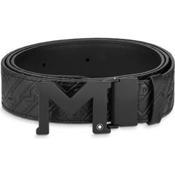 Montblanc M Buckle Embossed Reversible Leather Belt