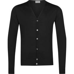 John Smedley Men's The Petworth Men's V-Neck Cardigan - Black