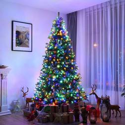 Costway Pre-Lit LED Premium Hinged Artificial Christmas Tree 96"