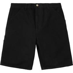 Single Knee Black Rinsed Shorts - Schwarz