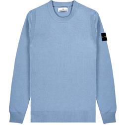 Stone Island Lambswool Crew Neck Knit Blue