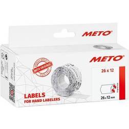 Meto Prisetiketter 9506162 Kan fjernes igen Etiket-bredde: 26 mm Etikethøjde: 12 mm Hvid 1 stk