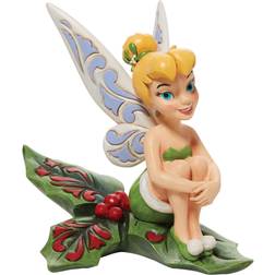 Jim Shore Disney Traditions Tinker Bell Sitting on Holly Figurine