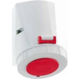 Bals CEE Vægstikdåse H6 400V 16A 5 polet rød breddexhøjde 75x100 mm, top M20 bund M20 IP6, polyamid