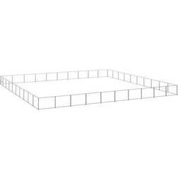 vidaXL Gabbia Per Cani Argento 100 M² In Acciaio