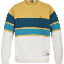 Tommy Hilfiger Rugby Stripe Organic Cotton Jumper PETROL STRIPE