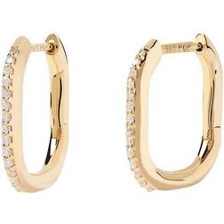 Pdpaola Creolen Hoop Earrings - Gold/Transparent