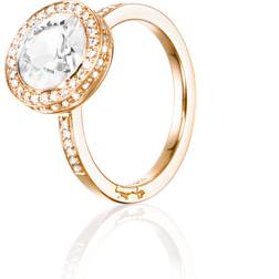 Efva Attling Halo Crystal Quartz Ring - Guld