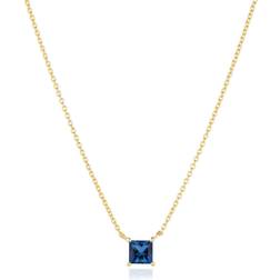 Sif Jakobs Ellera Quadrato Pendant Necklace - Gold/Blue