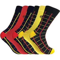 Sock Snob Men's Colourful Patterned Bamboo Socks 6-pack