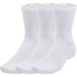 Under Armour 3-Maker Cushioned Mid-Crew 3-Pack Socks - Black