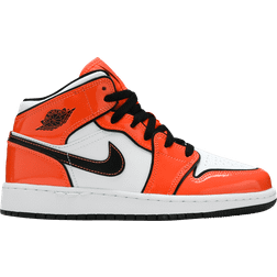 NIKE Air Jordan 1 Mid SE GS - Turf Orange/Black/White