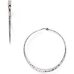 Saks Fifth Avenue Women's Sterling Hammered Hoop Earrings