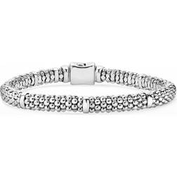 Caviar Rope Station Bracelet - Silver