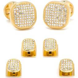 Cufflinks Inc White Pave Crystal Stud & Cufflink Set