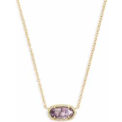 Kendra Scott Elisa Short Pendant Necklace - Gold/Amethyst