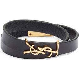 Saint Laurent Opyum Double Wrap Bracelet - Gold/Black