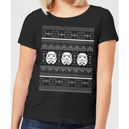 Star Wars Camiseta navideèa Stormtrooper Knit - Negro