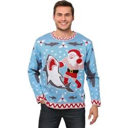 Santa vs Shark Ugly Christmas Sweater - Men's