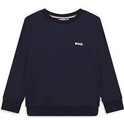 HUGO BOSS Small Logo Sweatshirt Bleu Cargo Unisex Azul