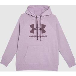 Under Armour Rival Logo Hoodie In Lilac