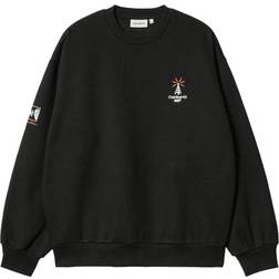 Carhartt Hooded Script Embroidery Sweat - Black/White