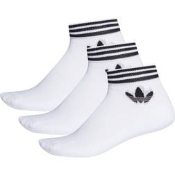 Adidas Socquettes Trefoil Ankle 3 Pack - Unisexe Chaussettes