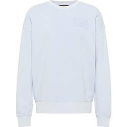 Lee Logo Loose Crew Hooded Sweatshirt - Arctic Ice