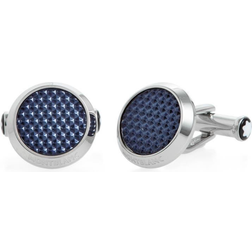 Montblanc Lacquer Inlay Cufflinks - Silver/Blue