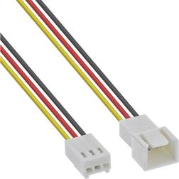 InLine Fan cable extension/3-Pin Molex Male to Female/Length 0.6 m 1X