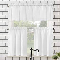 No. 918 Martine Microfiber Kitchen Curtain Set 3 Piece36x54"