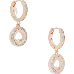 Kate Spade Spot The Spade Pave Huggies Earrings - Gold/Transparent