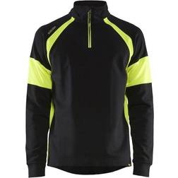 Blåkläder Sweatshirt mit High Vis Einsätzen, schwarz gelb