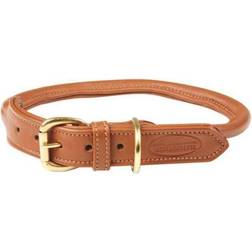 Weatherbeeta Rolled Leather Dog Collar Colour Tan