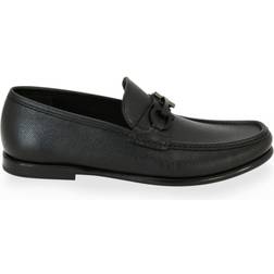 Ferragamo Crown Gancini Bit Leather Loafers