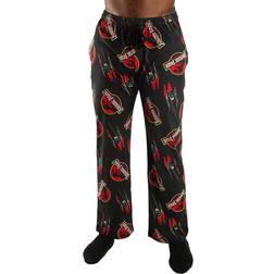 BioWorld Jurassic Park AOP Sleep Pants for Adults Black/Red/Yellow