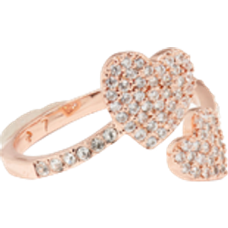 Kate Spade Yours Truly Pave Heart Ring - Rose Gold/Transparent