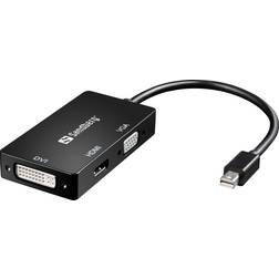 Sandberg DisplayPort Mini-HDMI/DVI/VGA M-F