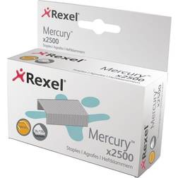 Rexel Mercury hæfteklammer til Mercury blokhæftemaskine, galvaniseret, lavet af stål, indhold: 2.500 stk. (2100928)