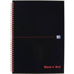 Black n Red Notebook Wirebound 90gsm Ruled and Perforated 140pp A4