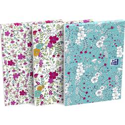 Oxford Floral Notesblok 10x14 cm Linjeret Ass