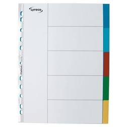 Lyreco Plastregister otryckta A4 5-flik
