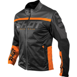 Shot Softshell Lite 2.0 Chaqueta de Motocross, negro-naranja, tamaño para hombre